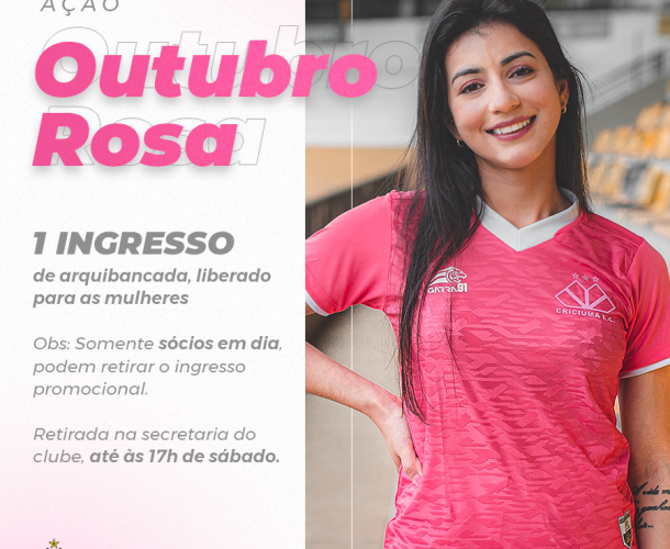 Ação do Outubro Rosa oferece ingressos aos sócios