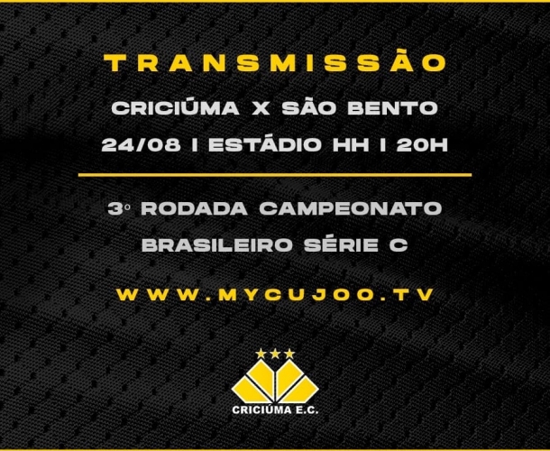 Assista Criciúma x São Bento na MyCujoo