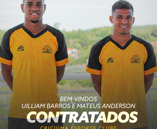 Atacantes Mateus Anderson e Uilliam Barros chegam ao clube