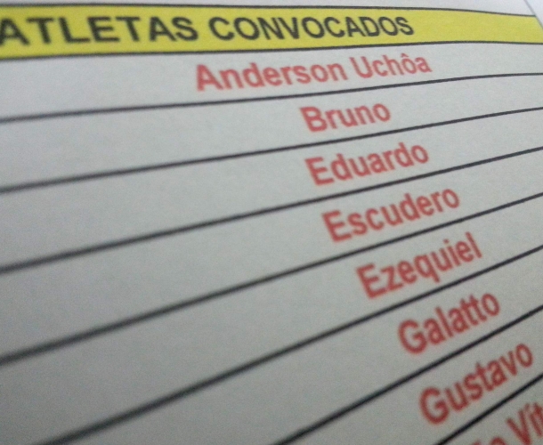Atletas convocados para enfrentar o Juventus