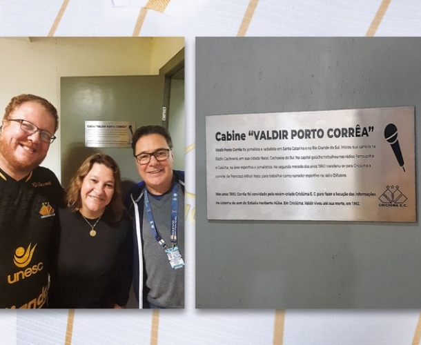 Cabine de som recebe o nome de Valdir Porto Corrêa