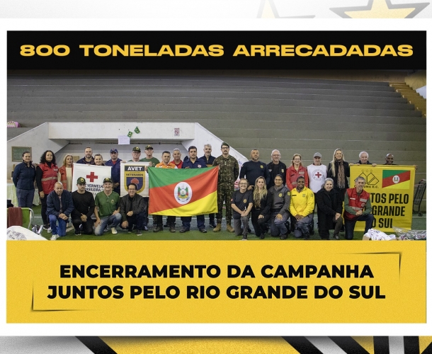 Campanha “Juntos Pelo Rio Grande Do Sul” encerra arrecadação com 800 toneladas