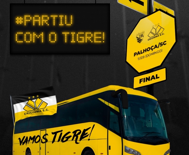 Criciúma disponibiliza cinco ônibus para Palhoça