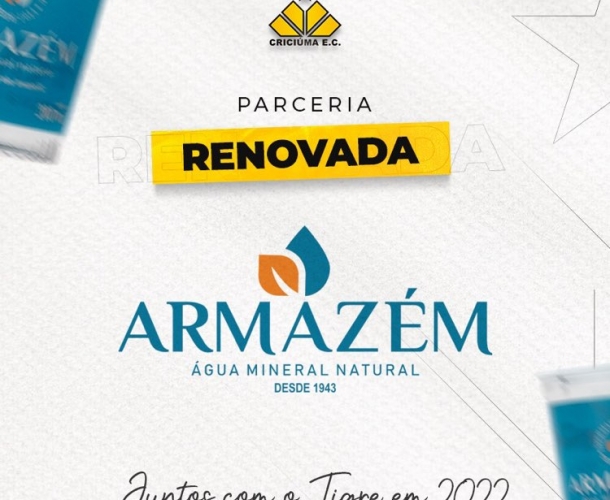 Criciúma e Água Mineral Armazém renovam parceria