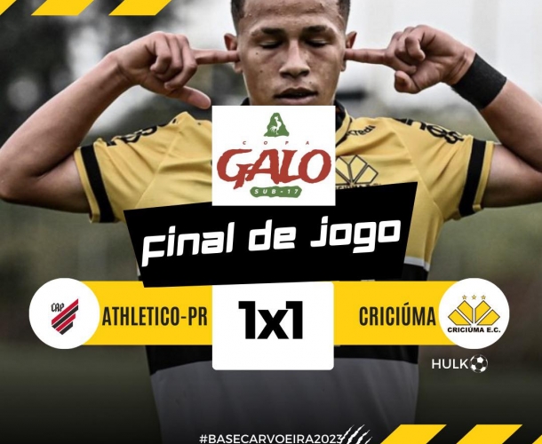Criciúma e Athletico PR empatam na Copa Galo 