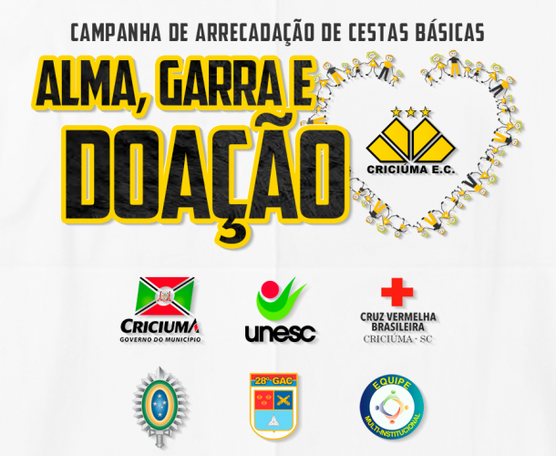 Criciúma e Unesc se unem em campanha solidária