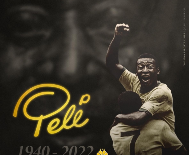Criciúma lamenta a morte do Rei do Futebol