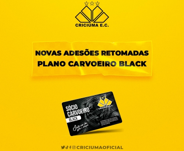 Criciúma retoma adesões ao plano Carvoeiro Black