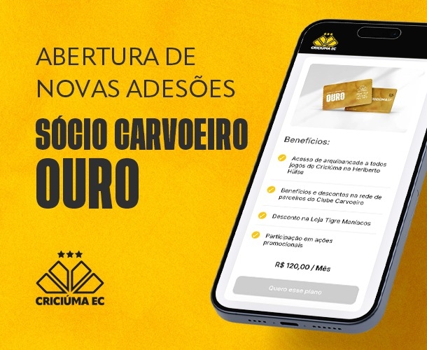 Criciúma reabre Plano Carvoeiro Ouro com 300 vagas