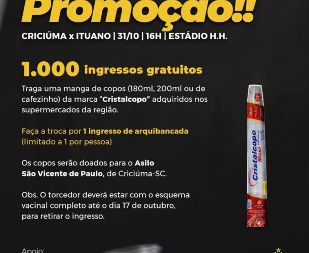 Cristalcopo oferece mil ingressos gratuitos: saiba como retirar o seu