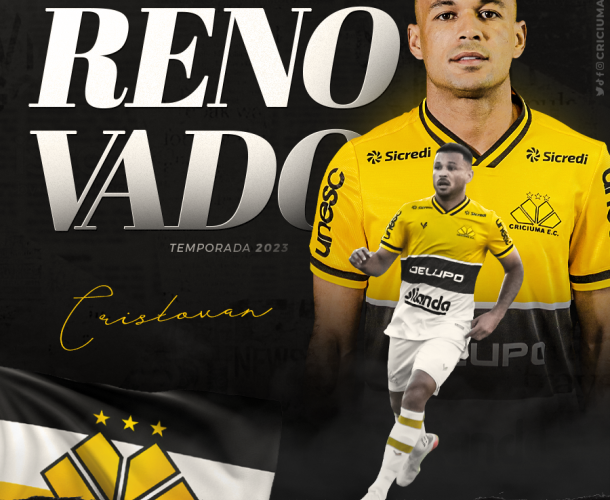 Cristovam renova com o Criciúma para 2023