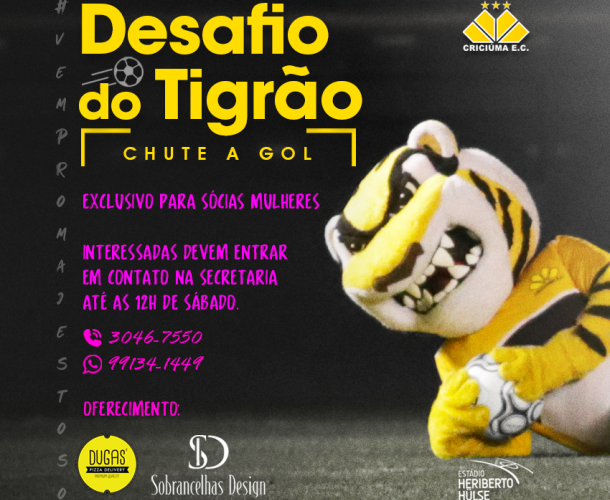 Desafio do Tigrão exclusivo para torcedoras