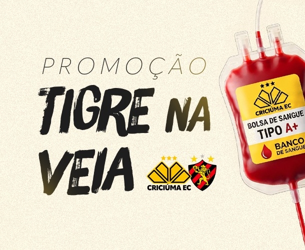 Doe sangue e garanta ingresso para Criciúma x Sport