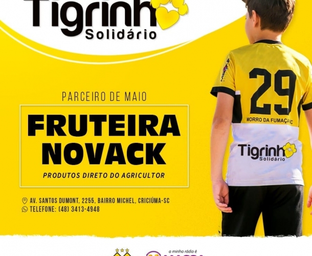 Fruteira Novack é a nova parceira do Tigrinho Solidário