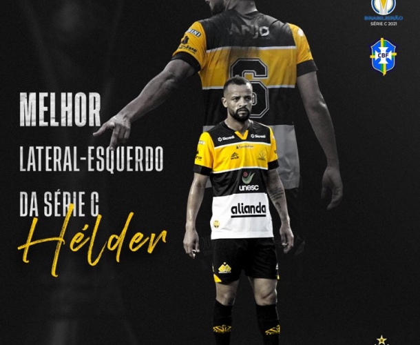 Hélder é eleito melhor lateral-esquerdo da Série C