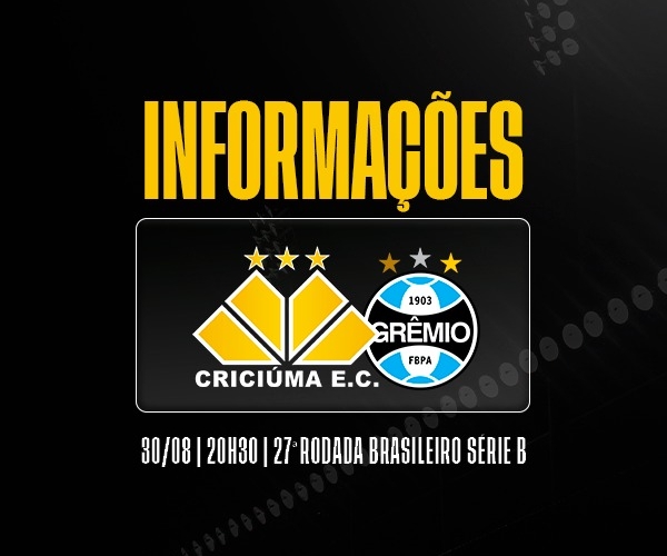 Informações para Criciúma x Grêmio 