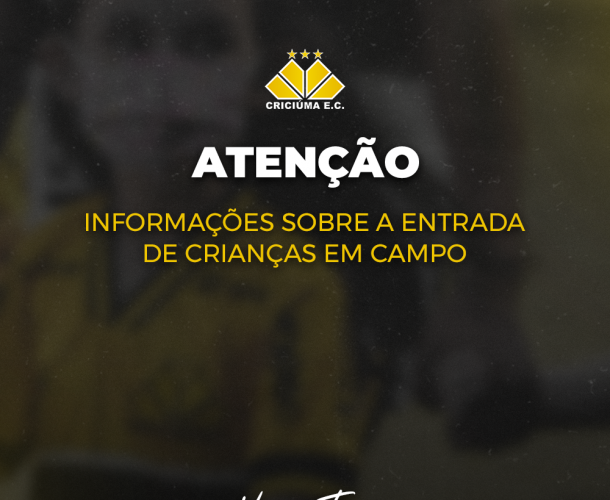 Informações sobre a entrada de crianças em campo