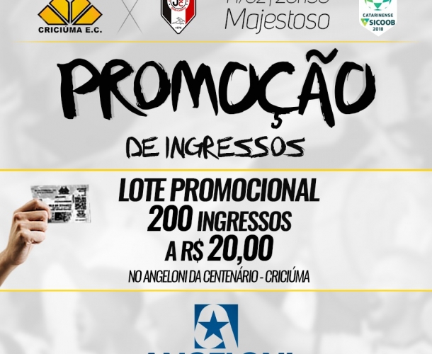 Ingressos em valor promocional
