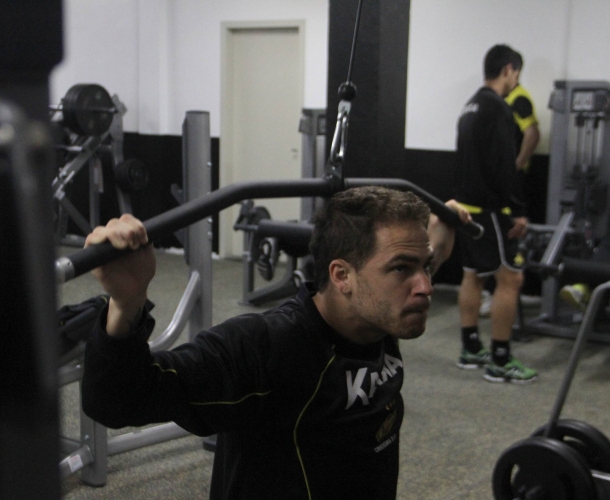 Jogadores treinam no Majestoso
