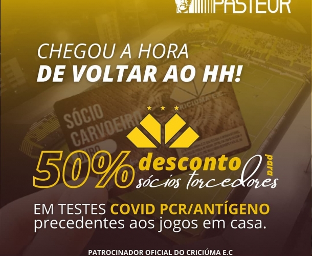 Pasteur oferece 50% de desconto nos testes para sócios