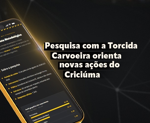 Pesquisa com a Torcida Carvoeira orienta novas ações do Criciúma