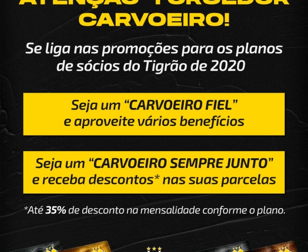 Plano de sócios para a temporada 2020