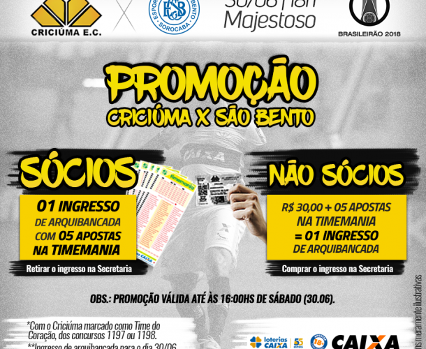 Promoção para Criciúma e São Bento (SP)