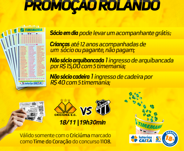 PROMOÇÃO PARA CRICIÚMA x CEARÁ