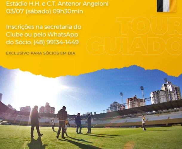 Sábado é dia de Tour dos sócios 