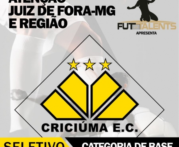 Seletiva de atletas para a base em Minas Gerais