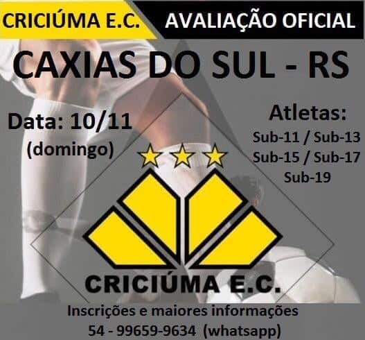 Seletiva para a base em Caxias do Sul