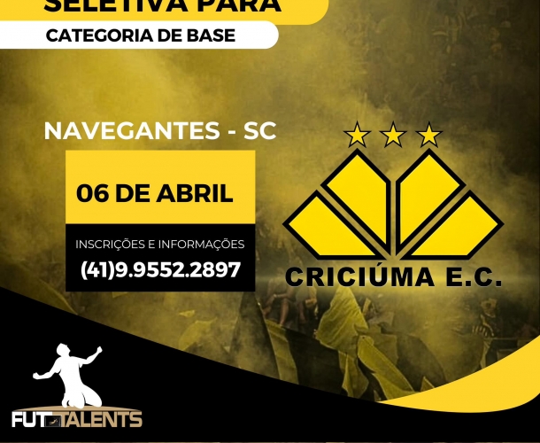 Seletiva para a base em Navegantes