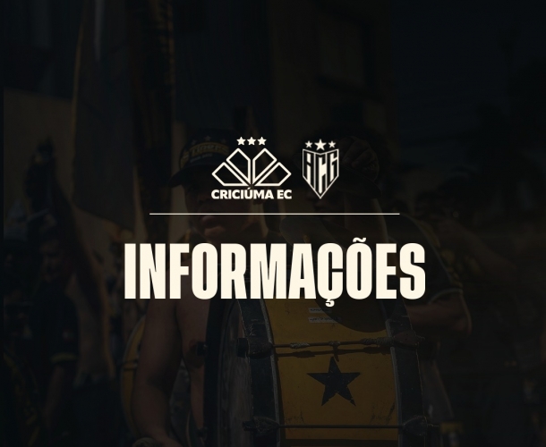 SERVIÇO DE JOGO PARA CRICIÚMA X ATLÉTICO GOIANIENSE