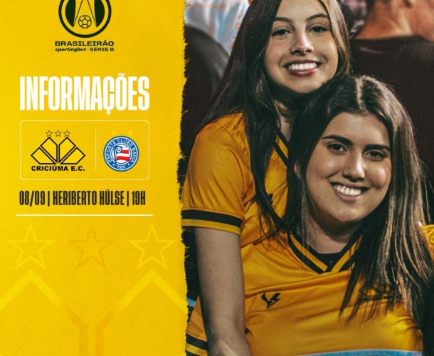 Serviço de jogo para Criciúma x Bahia