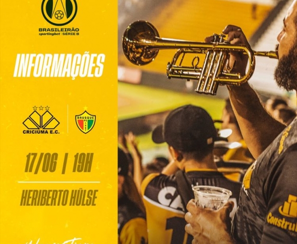 Serviço de jogo para Criciúma x Brusque