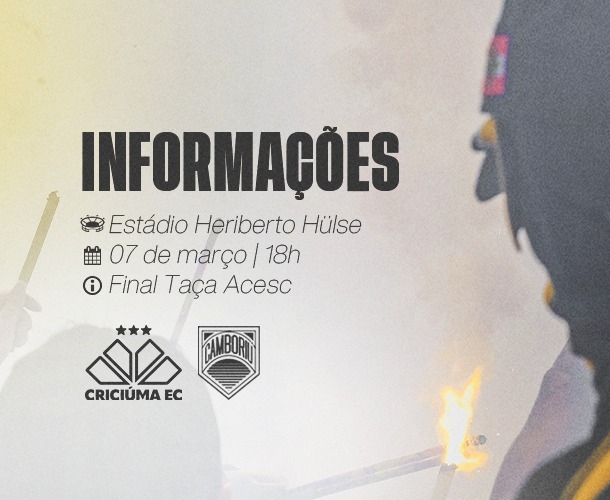 SERVIÇO DE JOGO PARA CRICIÚMA X CAMBORIÚ 