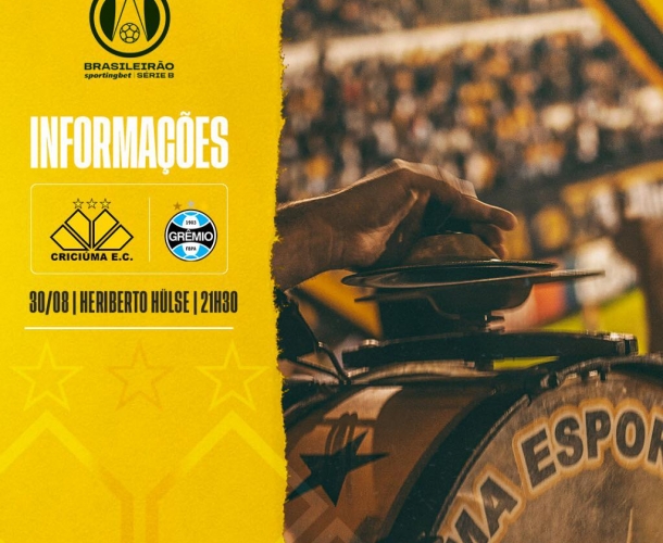 Serviço de jogo para Criciúma x Grêmio