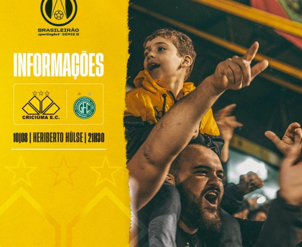 Serviço de jogo para Criciúma x Guarani