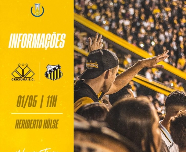 Serviço de jogo para Criciúma x Novorizontino