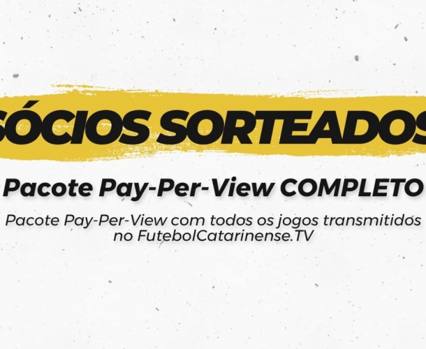 Sócios ganhadores das assinaturas do FutebolCatarinense.TV