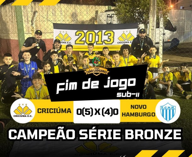 Sub-11 do Tigre é campeão da 7ª Edição da Copa São Ludgero de Futebol de Base
