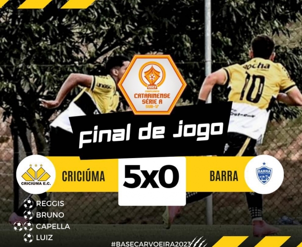Sub-15 e Sub-17 vencem o Barra no CT