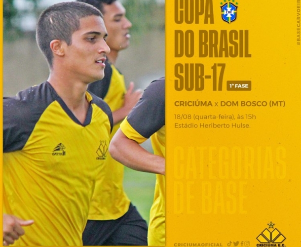 Sub-17 recebe o Dom Bosco na Copa do Brasil
