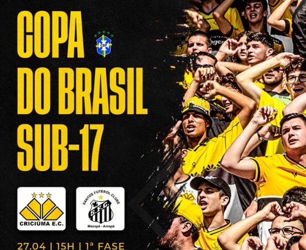 Sub-17 recebe o Santos do Amapá na Copa do Brasil 