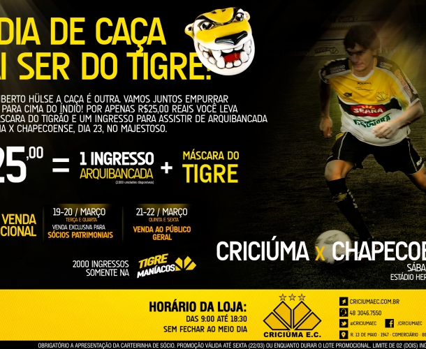 Tigre faz nova promoção de ingressos