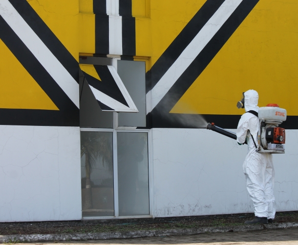 Tigre realiza sanitização preventiva no CT