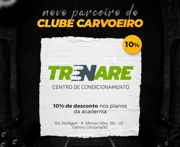 Trenare é a nova parceira do Clube Carvoeiro